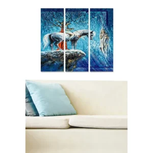 Canvastavla Abstract 3-pack Flerfärgad 20x50 cm - Inredning Premium