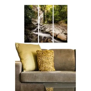 Begränsat erbjudande Canvastavla Scenic 3-pack Flerfärgad 20x50 cm - Inredning
