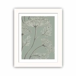 Tavla Floral med Ram Flerfärgad 23,5x28,5 cm - Inredning Fynd