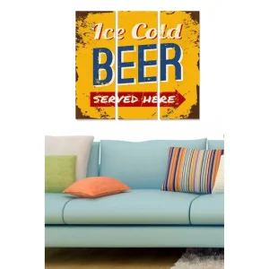 Snabb leverans Tavla Advertisement 3-pack Flerfärgad 20x50 cm - Inredning