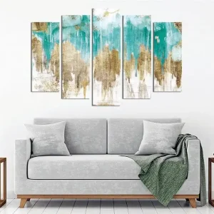 Dekorativ Canvastavla 5-Delar 70x20 cm Flerfärgad - Inredning Kundfavorit