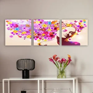 Dekorativ Canvastavla 3-Delar 30x30 cm Flerfärgad - Inredning Sista chansen