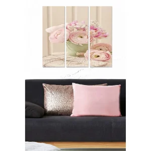 Canvastavla Floral 3-pack Flerfärgad 20x50 cm - Inredning Beställ nu