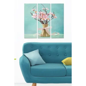 Canvastavla Floral 3-pack Flerfärgad 20x50 cm - Inredning Nyhet