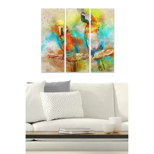 Billigare Tavla Abstract 3-pack Flerfärgad 20x50 cm - Inredning