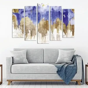 Begränsat erbjudande Dekorativ Canvastavla 5-Delar 70x20 cm Flerfärgad - Inredning