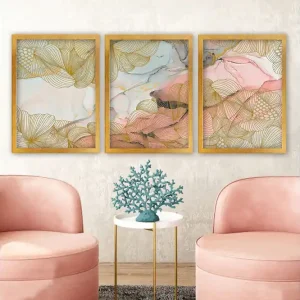 Decorative Framed Painting (3 Pieces) 35x45 - Inredning Billig