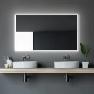 Trygg betalning Norrbyn Badrumsspegel 70 cm LED-belysning - Inredning & dekor
