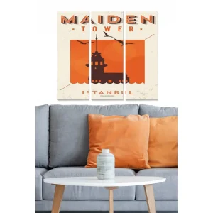 Tavla City 3-pack Flerfärgad 20x50 cm - Inredning Nyhet