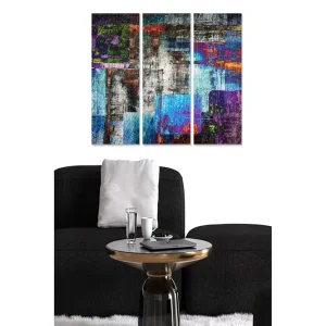 Canvastavla Abstract 3-pack Flerfärgad 20x50 cm - Inredning Utförsäljning