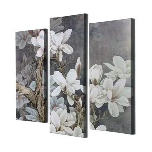Outlet Dekorativ Canvastavla 3-Delar 45x20 cm Flerfärgad - Inredning