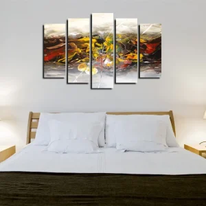 Dekorativ Canvastavla 5-Delar 70x20 cm Flerfärgad - Inredning Reapris