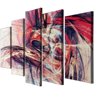Dekorativ Canvastavla 5-Delar 70x20 cm Flerfärgad - Inredning Populärt val