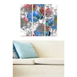 Tavla Floral 3-pack Flerfärgad 20x50 cm - Inredning Utförsäljning
