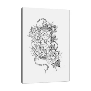 Dekorativ Canvastavla 30x40 cm Vit|Svart - Inredning Begränsat antal