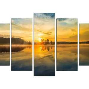 Dekorativ MDF-målning 5-Delar 20x60 cm Flerfärgad - Inredning Rabatter