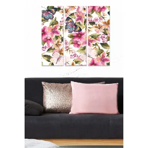 Tavla Floral 3-pack Flerfärgad 20x50 cm - Inredning Sista chansen