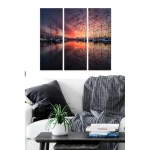 Canvastavla Scenic 3-pack Flerfärgad 20x50 cm - Inredning Billigare