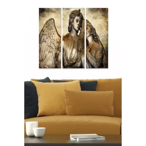 Billig Tavla Spiritual 3-pack Flerfärgad 20x50 cm - Inredning