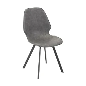 Stol Helena 50x46xh82cm Grått Imiterat Läder - Möbler Utförsäljning
