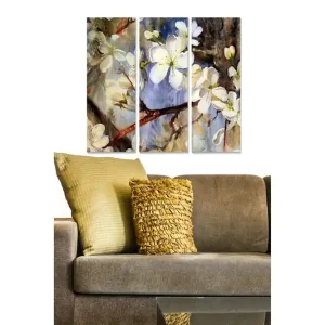 Canvastavla Floral 3-pack Flerfärgad 20x50 cm - Inredning Sista chansen