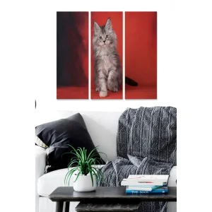 Begränsat antal Canvastavla Animal 3-pack Flerfärgad 20x50 cm - Inredning