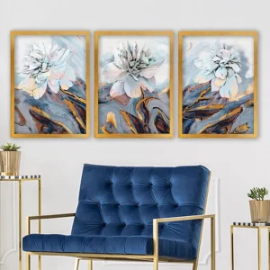 Dekorativ inramad målning 3-Delar 35x45 cm Flerfärgad - Inredning Begränsat erbjudande