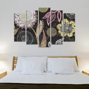 Köp online Dekorativ Canvastavla 5-Delar 70x20 cm Flerfärgad - Inredning