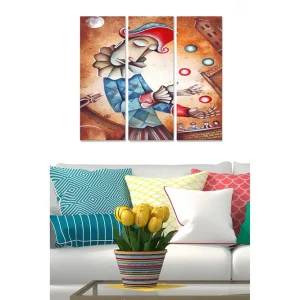 Trygg betalning Tavla Geometric 3-pack Flerfärgad 20x50 cm - Inredning