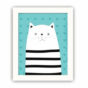 Sänkt pris Tavla Animal med Ram Flerfärgad 23,5x28,5 cm - Inredning