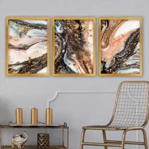 Decorative Framed Painting (3 Pieces) 35x45 - Inredning Nedsatt pris