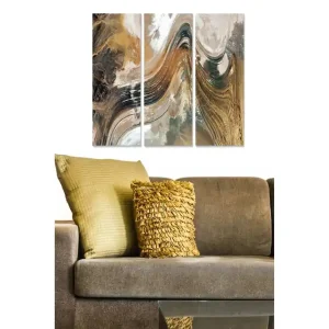 Populär Canvastavla Abstract 3-pack Flerfärgad 20x50 cm - Inredning