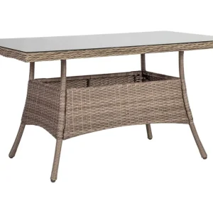 Trygg betalning Utebord TOSCANA 140x80xH73cm färg: gråbeige - Utemöbler
