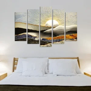 Dekorativ Canvastavla 5-Delar 70x20 cm Flerfärgad - Inredning Billigare