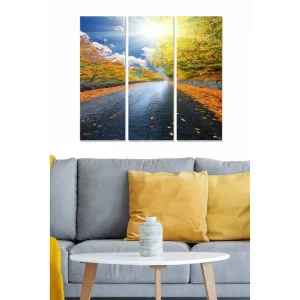 Canvastavla Scenic 3-pack Flerfärgad 20x50 cm - Inredning Billigare