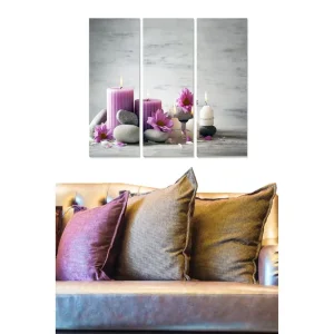 Tavla Floral 3-pack Flerfärgad 20x50 cm - Inredning Fri frakt
