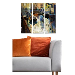 Reapris Canvastavla Abstract 3-pack Flerfärgad 20x50 cm - Inredning
