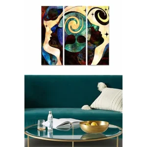 Canvastavla Abstract 3-pack Flerfärgad 20x50 cm - Inredning Populärt val