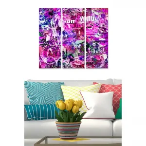 Tavla Colorful 3-pack Flerfärgad 20x50 cm - Inredning Rea