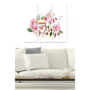Tavla Floral 3-pack Flerfärgad 20x50 cm - Inredning Kampanjpris