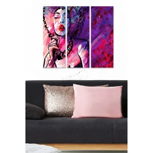 Tavla Floral 3-pack Flerfärgad 20x50 cm - Inredning Säker betalning