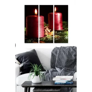 Canvastavla Floral 3-pack Flerfärgad 20x50 cm - Inredning Trygg betalning