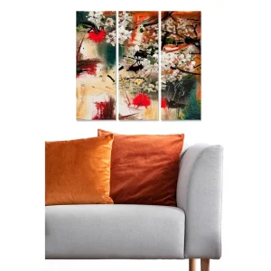 Beställ idag Canvastavla Love 3-pack Flerfärgad 20x50 cm - Inredning