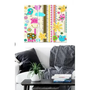 Canvastavla Abstract 3-pack Flerfärgad 20x50 cm - Inredning Kampanjpris