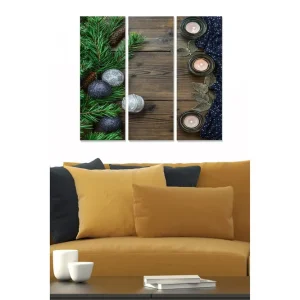 risnedsättning Tavla Christmas 3-pack Flerfärgad 20x50 cm - Inredning