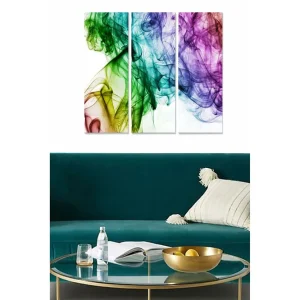 Canvastavla Abstract 3-pack Flerfärgad 20x50 cm - Inredning Köp nu
