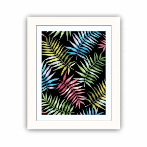 Rabatter Tavla Floral med Ram Flerfärgad 23,5x28,5 cm - Inredning