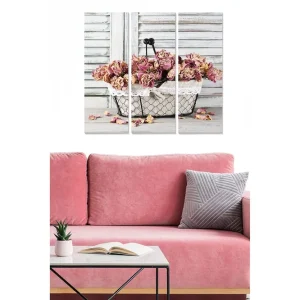 Canvastavla Floral 3-pack Flerfärgad 20x50 cm - Inredning Endast denna vecka