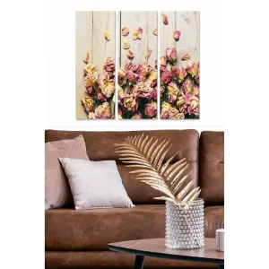 Canvastavla Floral 3-pack Flerfärgad 20x50 cm - Inredning Endast idag