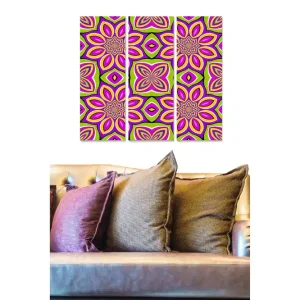Nyhet Canvastavla Floral 3-pack Flerfärgad 20x50 cm - Inredning